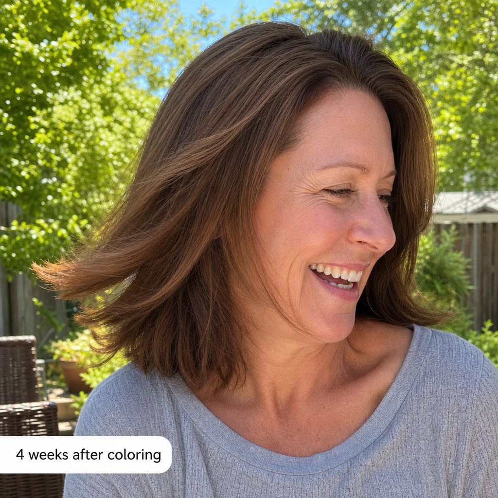 Natural-looking colour four weeks after colouring